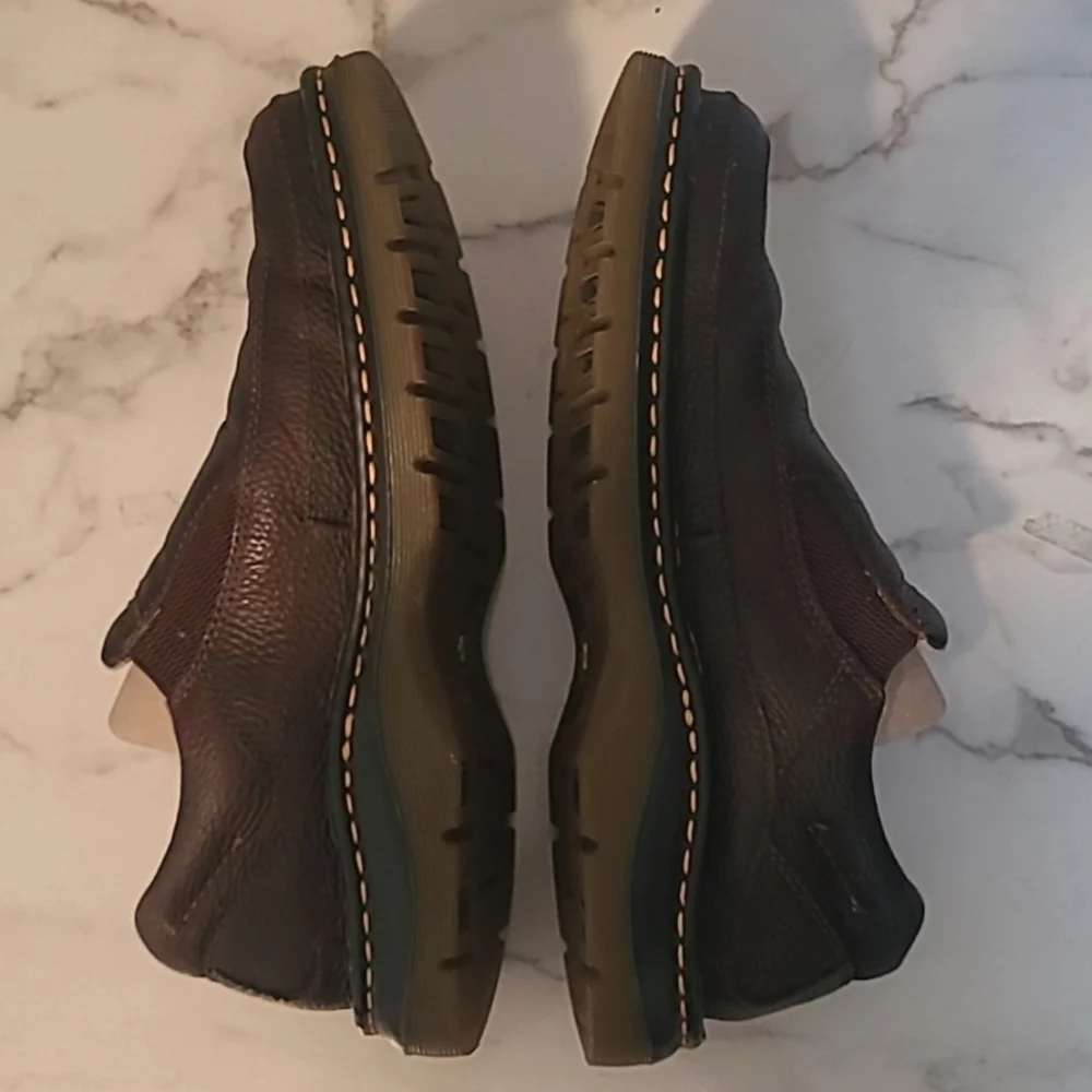 Dr Martens Orson Men's 10 Brown Leather Slip-On Loafers Shoes Slip Oil Resistant - Picture 5 of 14